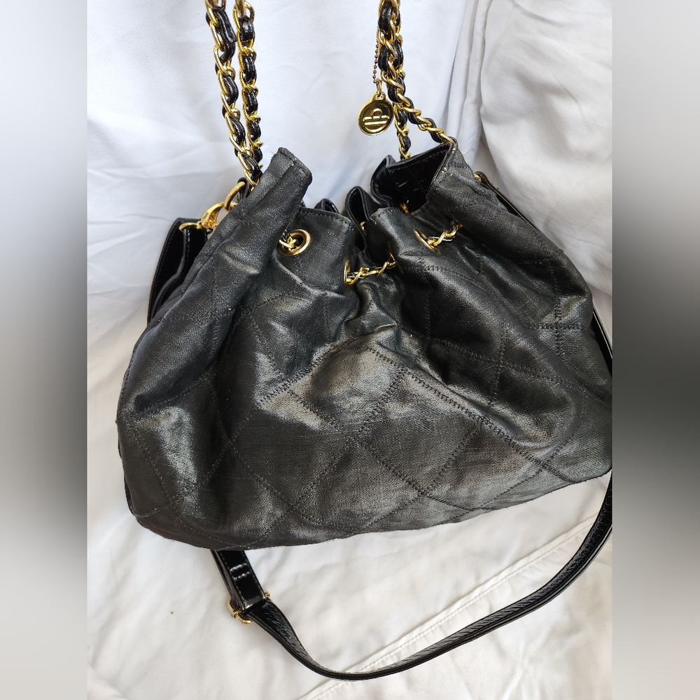 Big Buddah Black Quilted Shoulder Bag
